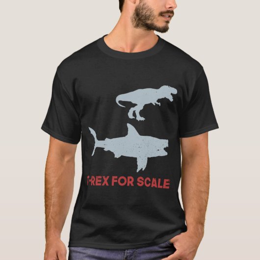 メガロドンシャークレックスの比較 Tシャツ (正面)