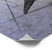 メガロドンスケッチ ポスター (角)