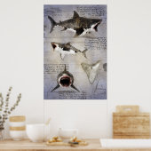 メガロドンスケッチ ポスター (キッチン)