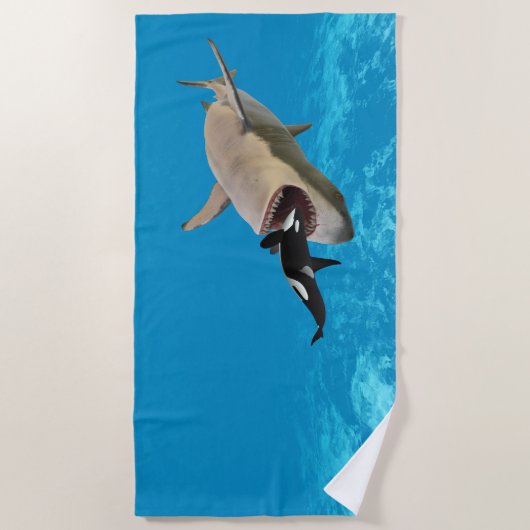 メガロドン ビーチタオル (正面)
