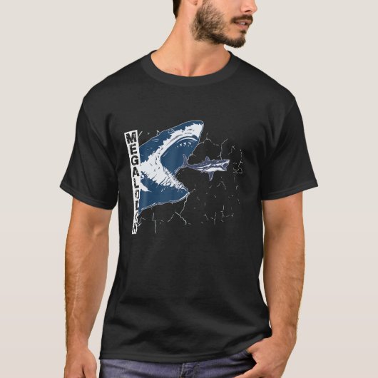 メガロ素晴らしドン白サメ巨人サメの愛 Tシャツ (正面)