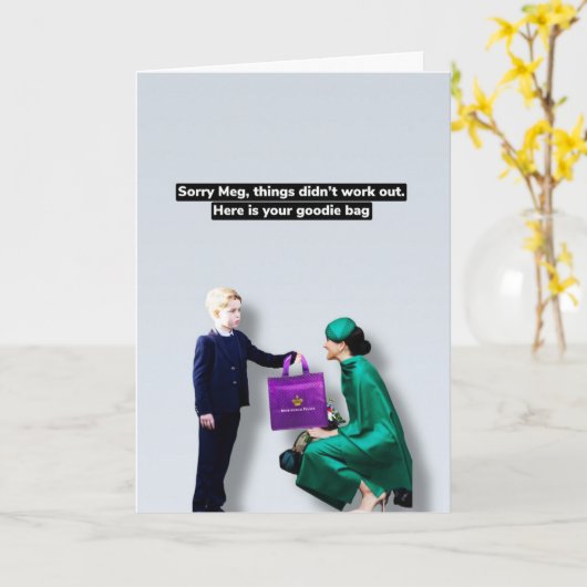 メガンとジョージ王子の挨拶状 カード (黄色い花)