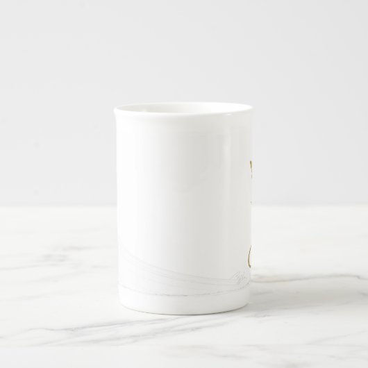 メガンマークル王室のズ結婚ドレスボーン中国マグ ボーンチャイナマグカップ (正面)