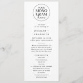 メガンモノグラムシンプル白黒モダン結婚ズ プログラム (正面)
