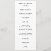 メガンモノグラムシンプル白黒モダン結婚ズ プログラム (裏面)