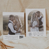 メガンモノグラム写真ユニーク白黒結婚ズ セーブザデート