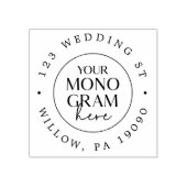 メガンユニークラバー結婚ズ差出人住所スタンプ ラバースタンプ (インプリント)