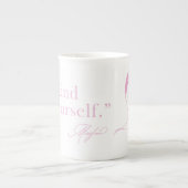 メガン·マークル公爵夫人は自分に親切にしてください引用文 ボーンチャイナマグカップ (正面)