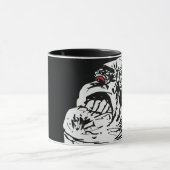 メガ激怒の顔のコーヒーのマグ マグカップ (中央)