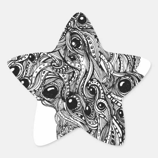 メガ落書き 星シール (正面)