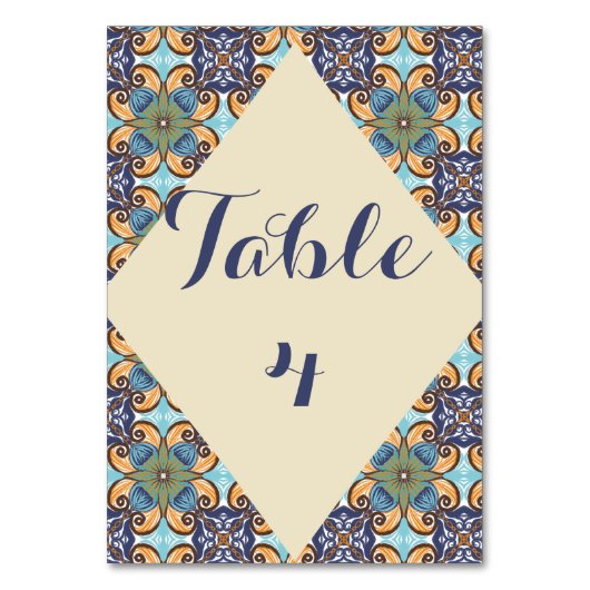 メキエレガントシコフローラタラベラ結婚ダイヤモンド テーブルナンバー (正面)