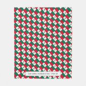 メキカスタムシコ国旗 フリースブランケット (正面)