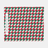 メキカスタムシコ国旗 フリースブランケット (正面(横))