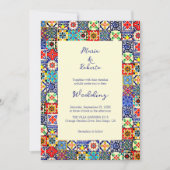 メキカラフルシコのタラベ結婚ラ瓦 招待状 (正面)