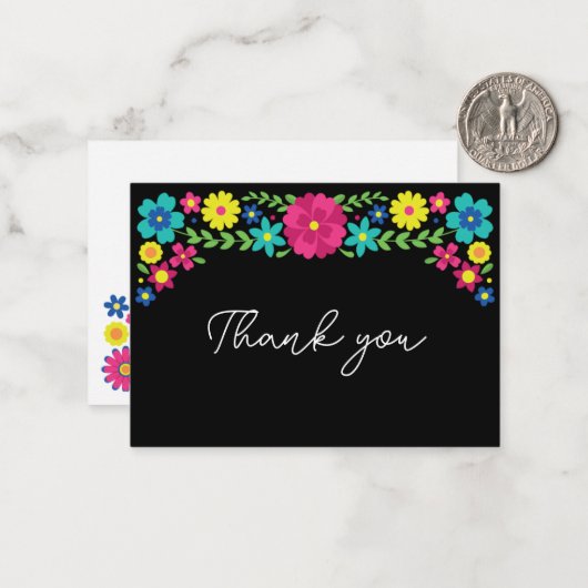 メキカラフルシコの感謝してい花は ノートカード (正面/裏面インサイチュ)