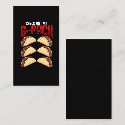 メキシおもしろいコジムフィットネスタコラバーメキシコフード 名刺 (正面/裏面)