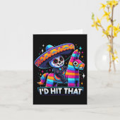 メキシおもしろいコパーティーピナタスIdがヒットしたCinco De M カード (黄色い花)