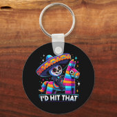 メキシおもしろいコパーティーピナタスIdがヒットしたCinco De M キーホルダー (正面)