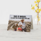 メキシおもしろいコ人男性誕生日グリーティングカード カード (黄色い花)