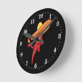 メキシおもしろいコ唐辛子デコ ラウンド壁時計 (傾斜)