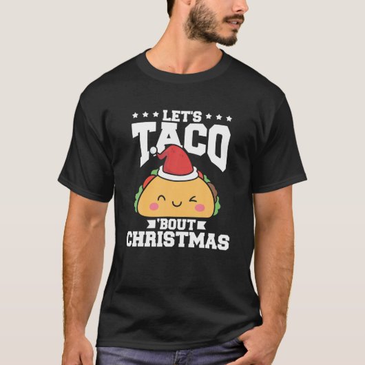 メキシおもしろいコ料理のタコがクリスマス・タコに Tシャツ (正面)