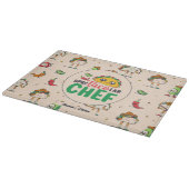 メキシおもしろいコ料理シェフCinco De Mayo Pattern カッティングボード (角)