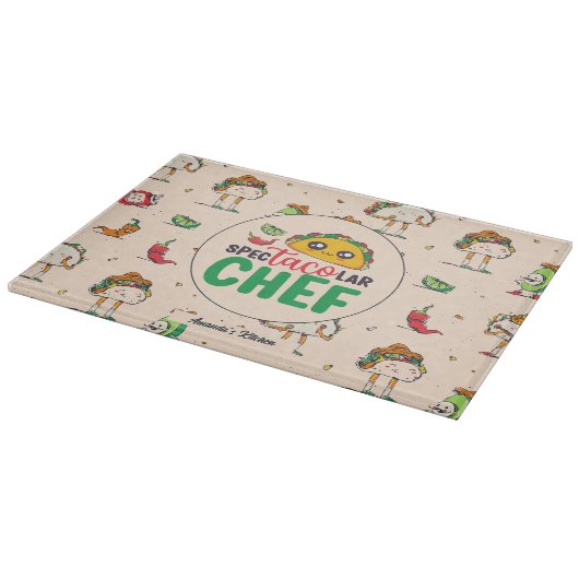 メキシおもしろいコ料理シェフCinco De Mayo Pattern カッティングボード (角)