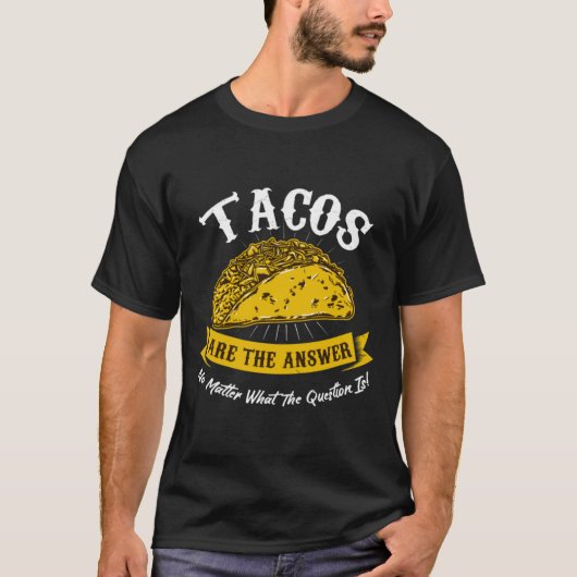 メキシおもしろいコ料理ファン料理タコラバーギフトIde Tシャツ (正面)