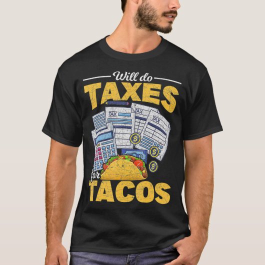 メキシおもしろいコ食品タコス税税シーズンギフト Tシャツ (正面)