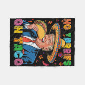 メキシおもしろいコCinco De Mayo Trump No Tarrifs On Ta フリースブランケット (正面(横))