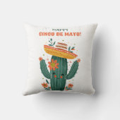 メキシお洒落コサボテンHappy Cinco de Mayo クッション