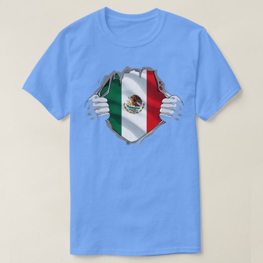 メキシすごいコ伝統メ誇りを持ったキシコルーツ州旗 Tシャツ (デザイン正面)