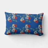 メキシはっきりしたコ花模様の緑のつる植物 ランバークッション (裏面)