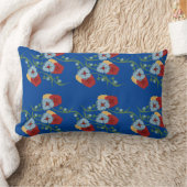 メキシはっきりしたコ花模様の緑のつる植物 ランバークッション (ブランケット)