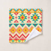 メキシアステカコの敷物柄バスタオルセット バスタオルセット (ウォッシュタオル)