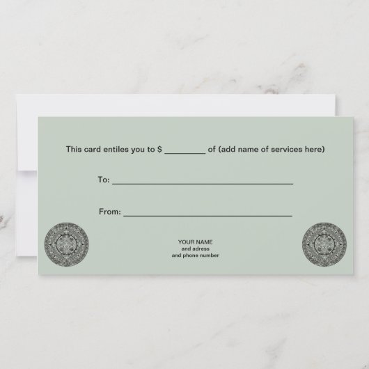 メキシアステカコの日石マイアンカレンダー1 (裏面)