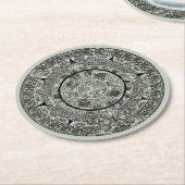 メキシアステカコの日石マイアンカレンダー1 ラウンドペーパーコースター (アングル)