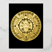 メキシアステカコの日石マイアンカレンダー1 箔シーズンポストカード (正面)