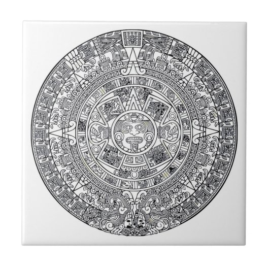 メキシアステカコの陶磁器タイル タイル (正面)