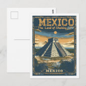 メキシアステカコヴィンテージ有名な旅行場所 ポストカード (正面/裏面)