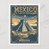 メキシアステカコヴィンテージ有名な旅行場所 ポストカード (正面)