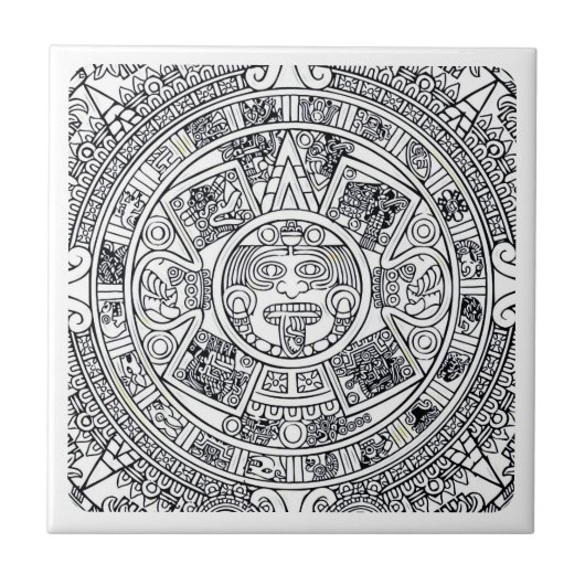 メキシアステカコ人か タイル (正面)