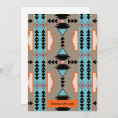 メキシアステカコ幾何学模様 サンキューカード (正面/裏面)