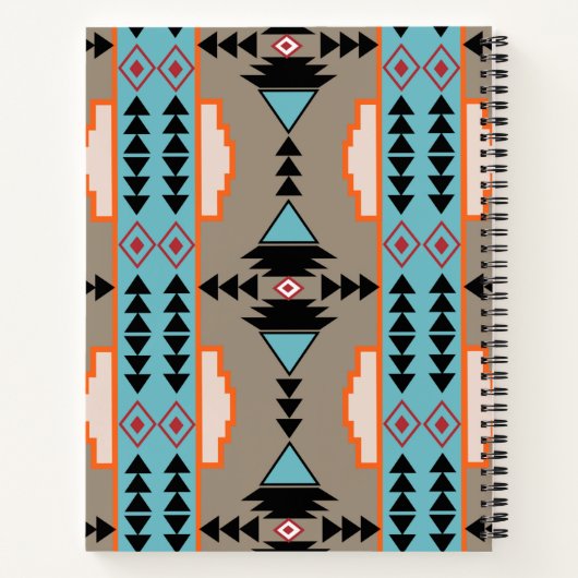 メキシアステカコ幾何学模様 ノートブック (裏面)