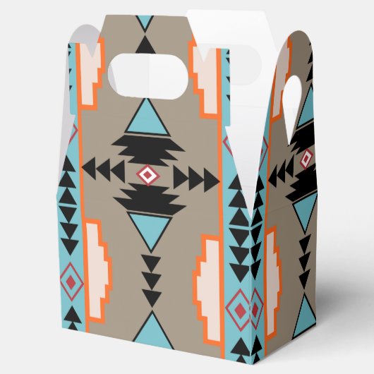 メキシアステカコ幾何学模様 フェイバーボックス (オープン)