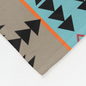 メキシアステカコ幾何学模様 フリースブランケット (角)