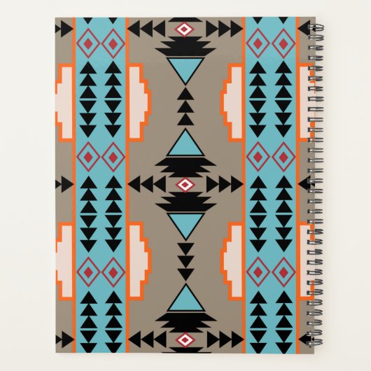メキシアステカコ幾何学模様 プランナー手帳 (裏面)