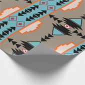 メキシアステカコ幾何学模様 ラッピングペーパー (角)