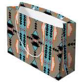 メキシアステカコ幾何学模様 ラージペーパーバッグ (裏面アングル)