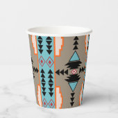メキシアステカコ幾何学模様 紙コップ (裏面)